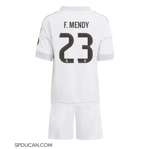 Dječji Nogometni Dres Real Madrid Ferland Mendy #23 Domaci 2025-26 Kratak Rukav (+ Kratke hlače)
